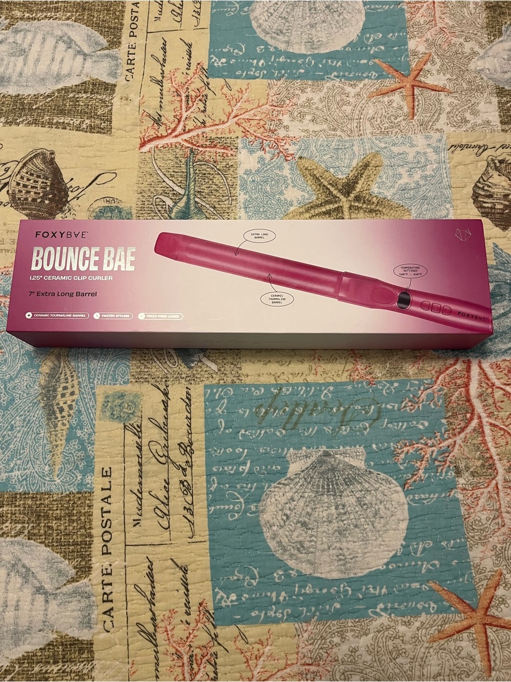 FOXYBae Bounce Bae 1.25" Ceramic Clip Curler - Pink